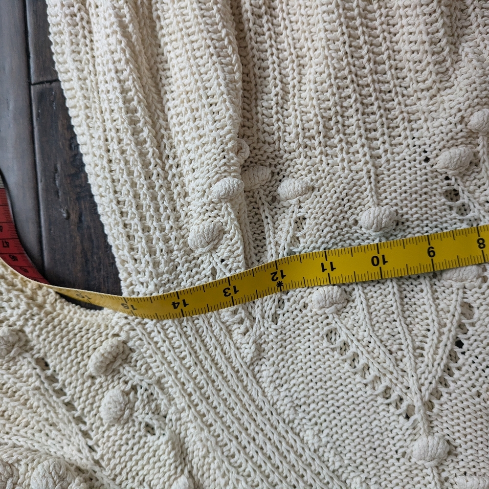 Pinko xs cotton knit sweater pom pom cream white - Picture 7 of 7